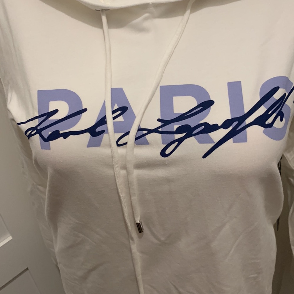 Karl Lagerfeld Paris why Hooded Sweatshirt Size L - Picture 2 of 16